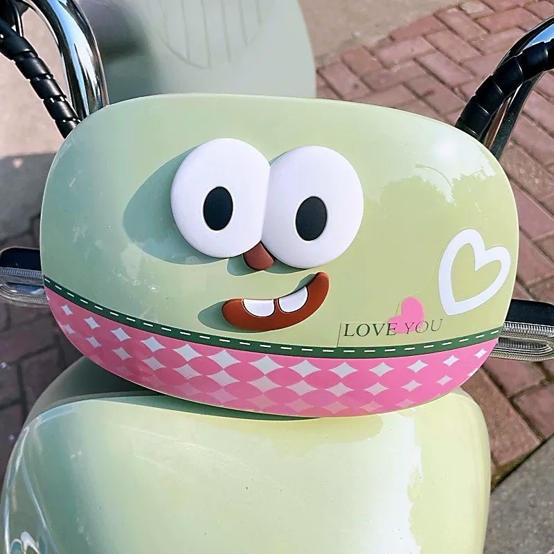 Электрический автомобиль, милые большие глаза, улыбающееся лицо, наклейка на автомобиль, 3D стерео, модифицированное украшение, маленькие аксессуары, персонализированные, креативные, забавные выражения