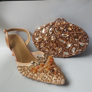 ϧ�� ��ɫȫ�荸߸���Ь����������b shoes and bag set