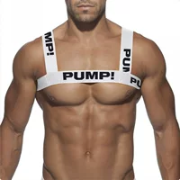 Мужской плечевой ремень PUMP, нагрудный ремень для фитнеса, эластичная лента, европейский и американский вечерние карнавальные сексуальные мышечные ремни PU5517