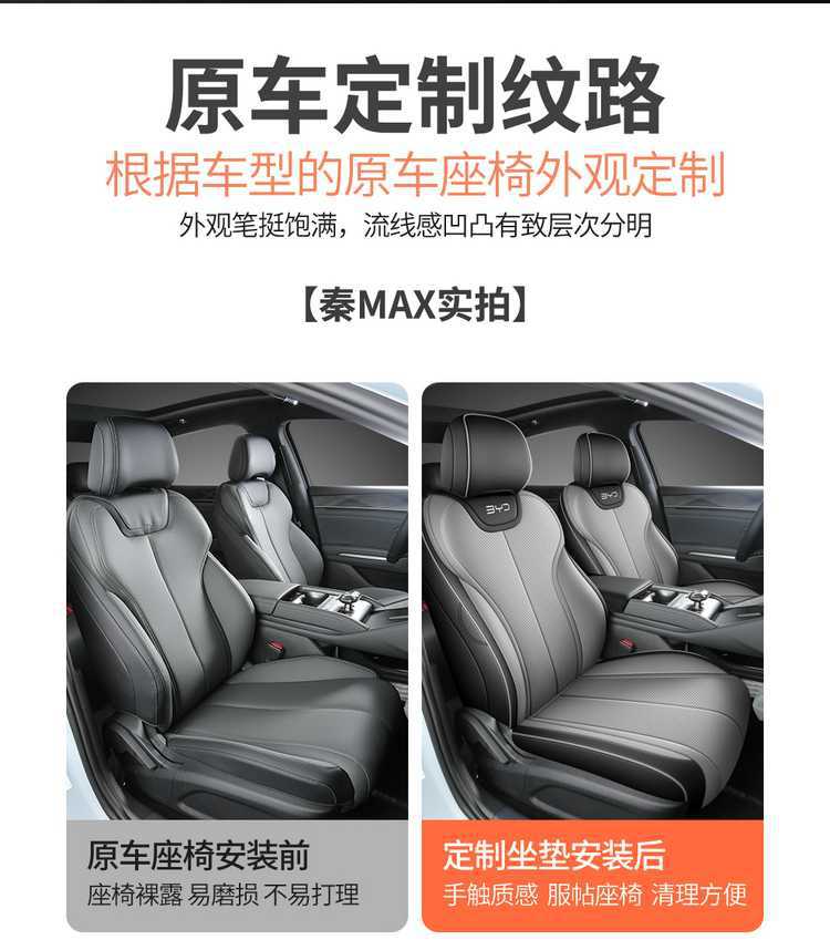 26 models of BYD Qin Max seat covers, full-coverage, all-season leather seat covers, interior modification, car seat cushions