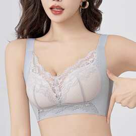 无侧骨857#时尚精美蕾丝内衣36-44薄C杯聚拢四排扣尾单文胸特批促