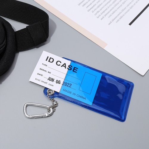 PVC new fluorescent card bag ins niche female small and thin student meal card ID work bus card card set trend