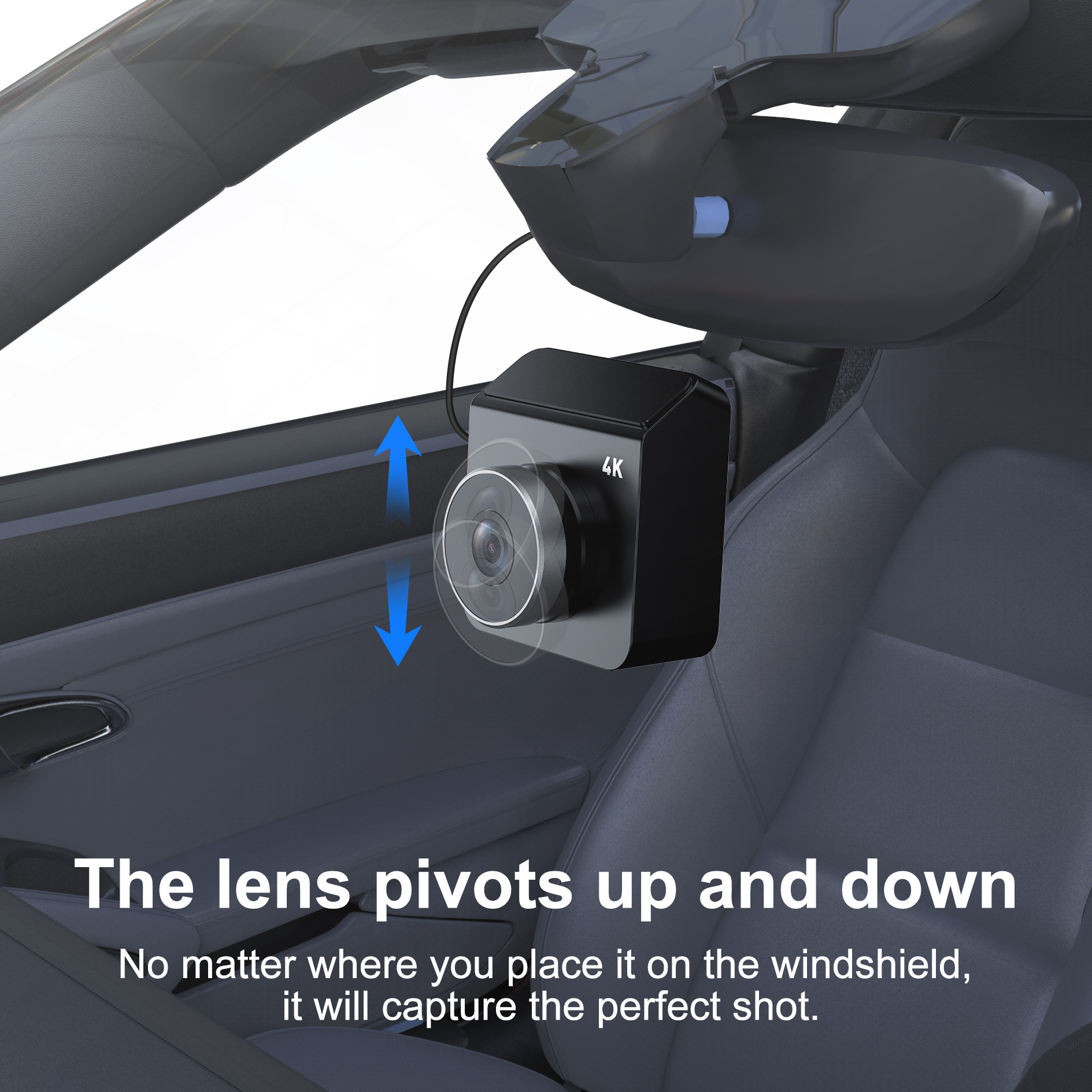 V63 4K+1080P Front and Rear Dual Recording Dash Cam GPS Parking Monitor