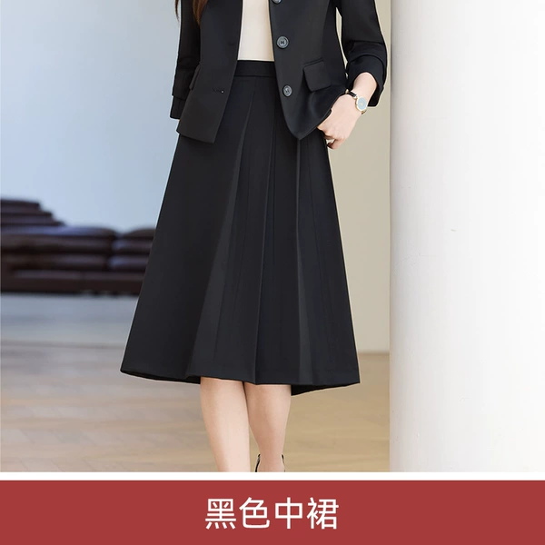 512 black mid skirt