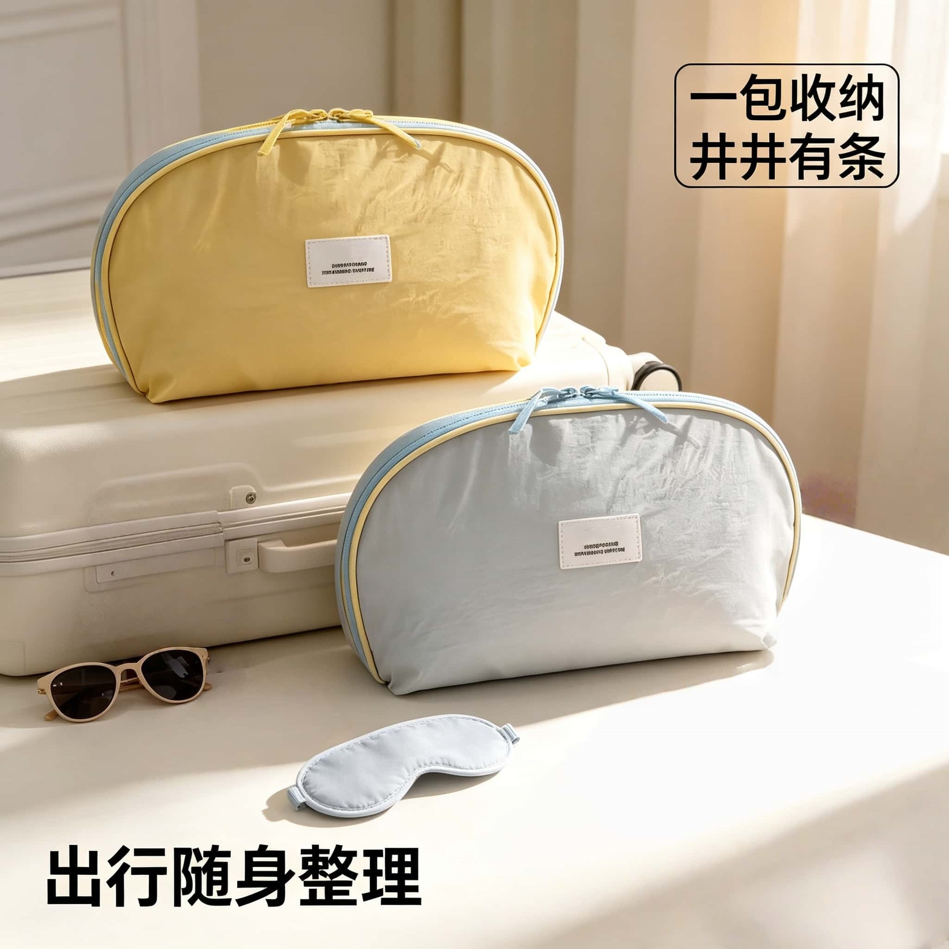 Portable and ultra-light three-in-one underwear storage bag, travel intimate clothing organizer, bra, underwear, and socks organizer