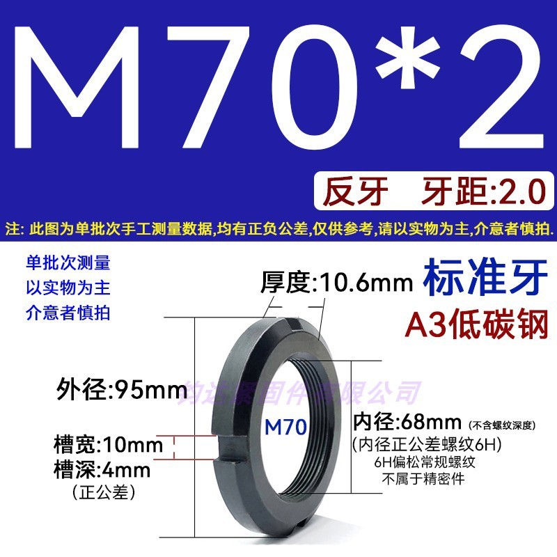 国標丸ナット止め溝入れロックナット元型ロックメス太い歯の細い歯の反歯1.5四溝とキャップ812|undefined