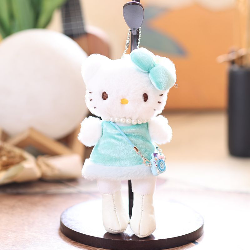网红可爱萌kt猫挂件毛绒玩具公仔小猫咪包包挂饰钥匙扣布娃娃玩偶|undefined