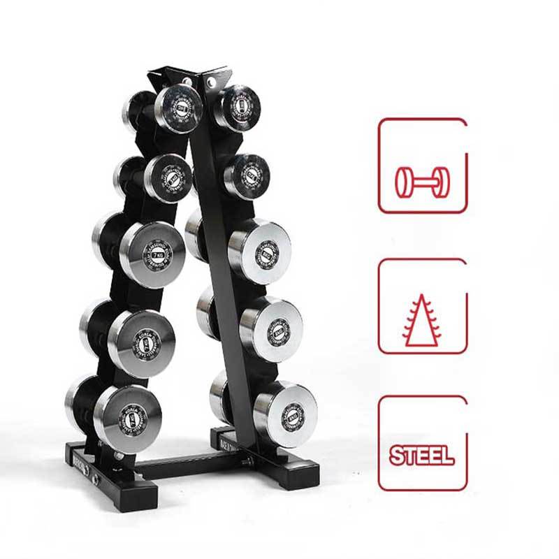 Placa de acero dumbbell fijo dumbbell rack gimnasio en casa traje ajustable Barbell bar rack de almacenamiento