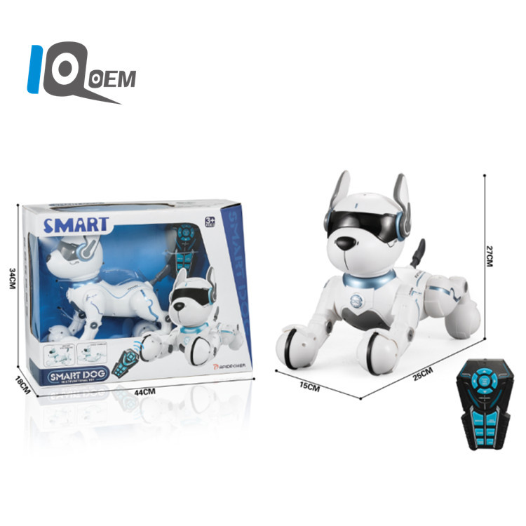 IQ0EM 2.4G perro robot de voz inteligente control remoto robot sensor táctil programación perro de juguete niño transfronterizo