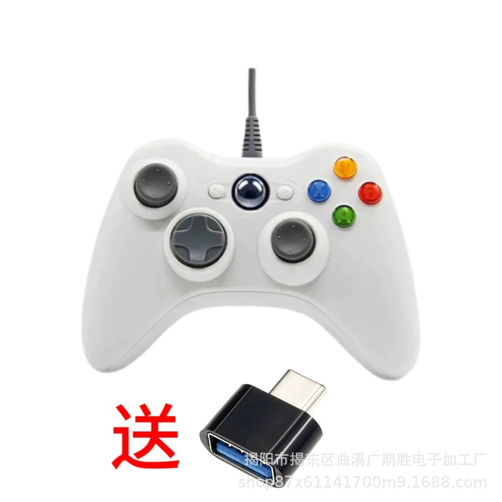 Проводной универсальный контроллер XBOX360 для ноутбука/телевизора, без драйверов, USB-интерфейс, совместимость с P3/Android
