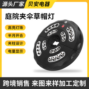 Outdoor Courtyard Parasol Camping Tent Light Multifunctional Roman Umbrella Light Emergency Round Rechargeable Sun Umbrella Light