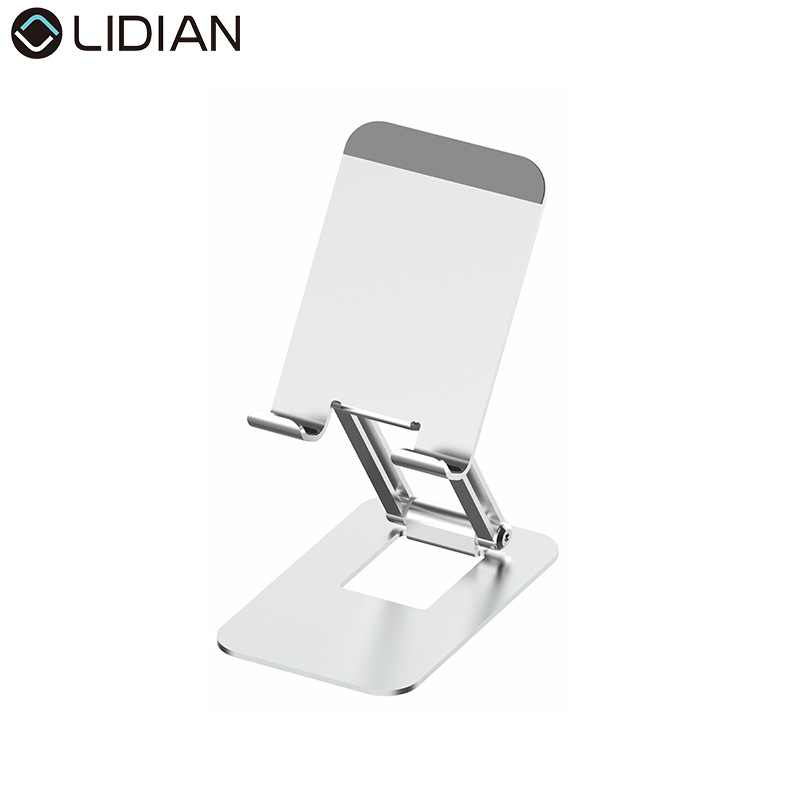 Nuevo soporte de teléfono móvil de aleación de aluminio Escritorio 360 ° giratorio retráctil portátil escritorio perezoso tableta soporte en vivo