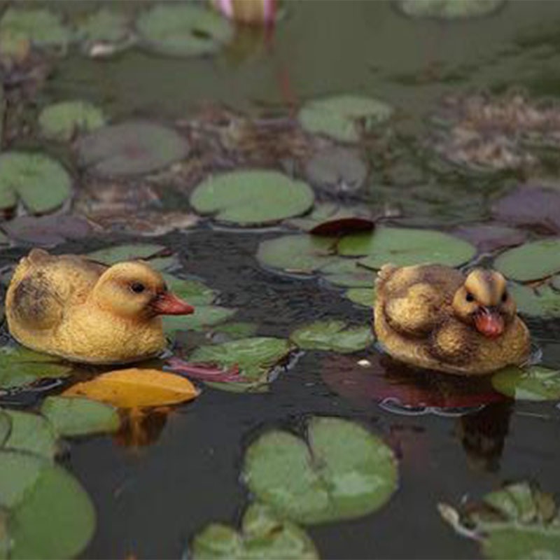 Patio al aire libre estanque pato simulación de resina de pato pato ornamentos jardín piscinas paisaje cisne flotante paisaje