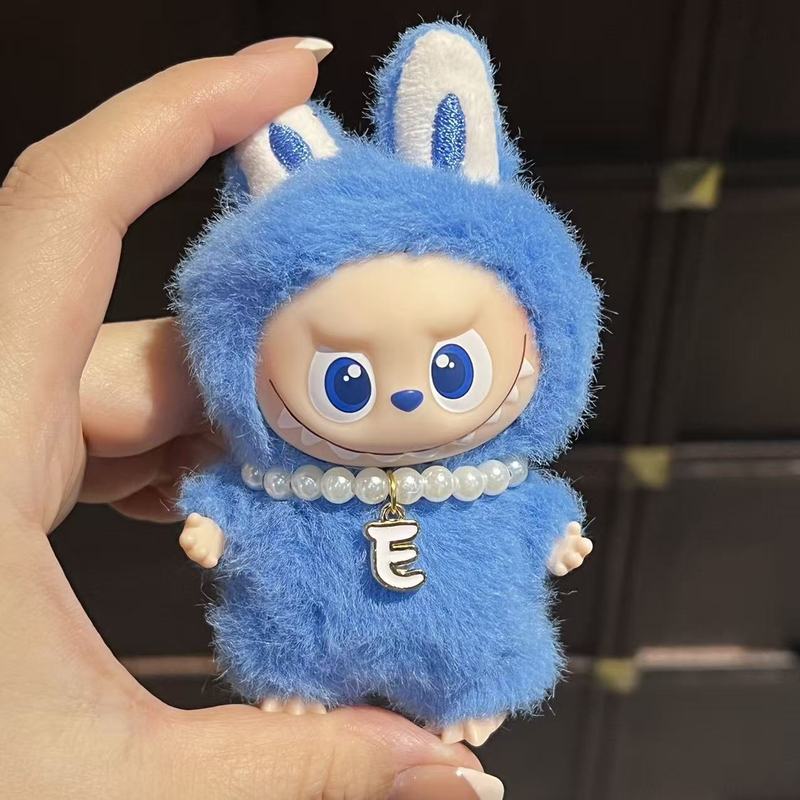 mini版labubu4代珍珠项链迷你拉布布挂件26个字母吊坠配件娃衣|undefined