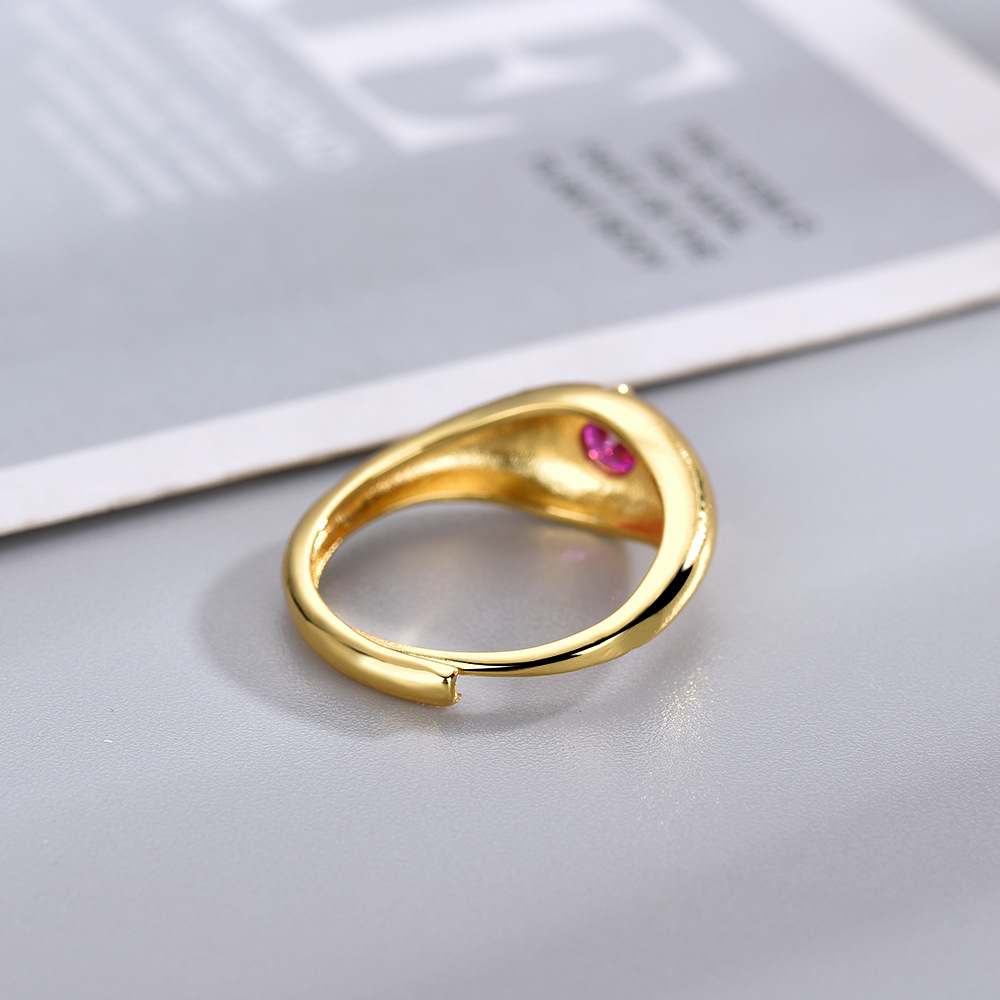 Daily Occasion Copper Material Vintage Style Flower Copper Plating Open Rings
