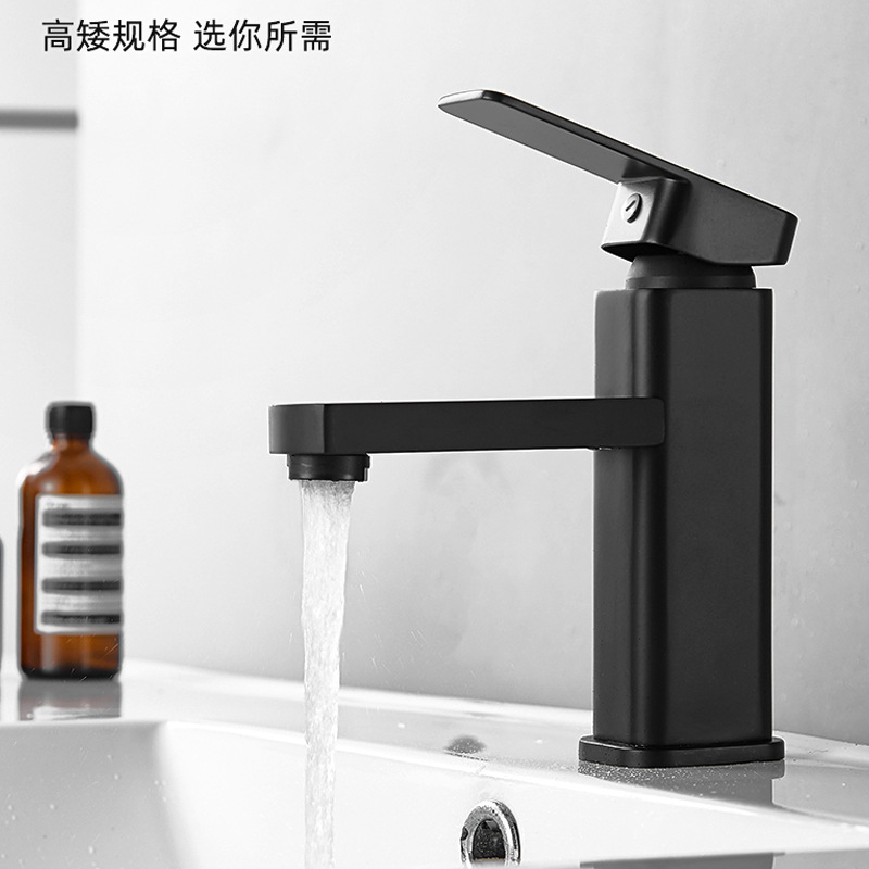 Grifos de lavabo gris de pistola baños calientes y fríos de lujo ligero hogar lavabo tablero de ingeniería de agujero único hotel al por mayor