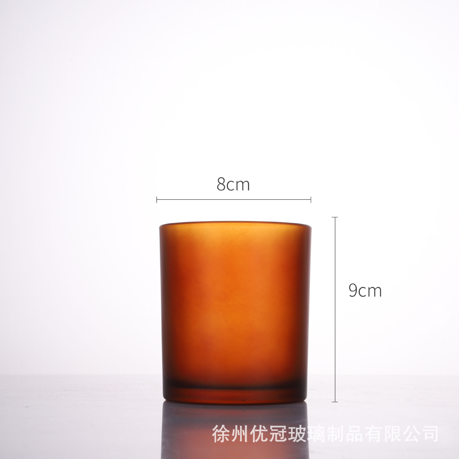 Materiales para hacer velas aromáticas caseras, recipientes de vidrio vacíos esmerilados con tapas, portavelas de vidrio de colores al por mayor, degradado