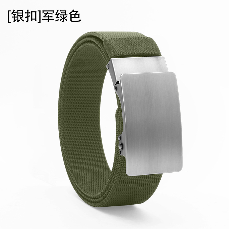 厂家批发新款光面合金自动扣男士腰带可裁剪百搭休闲编织运动腰带|undefined