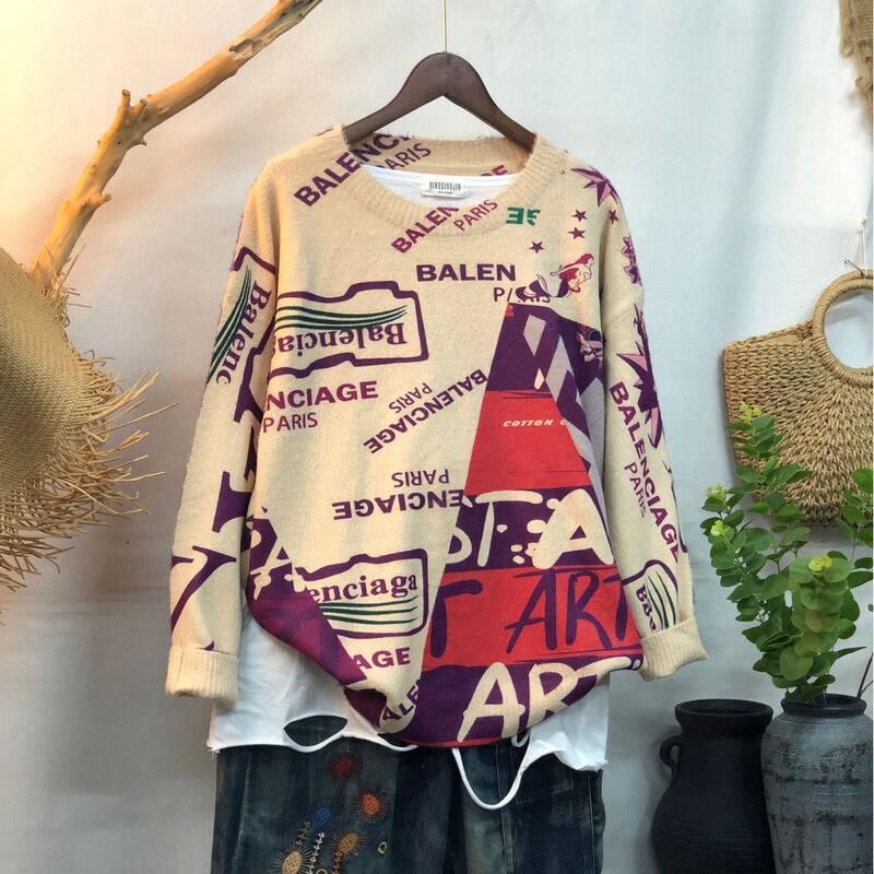 Mink Sweater Pullover Women's 2024 Autumn New Loose Round Neck Slimming Elegant Long Sleeve Top Mink Sweater Pullover Women's 2024 Autumn New Loose Round Neck Slimming Elegant Long Sleeve Top