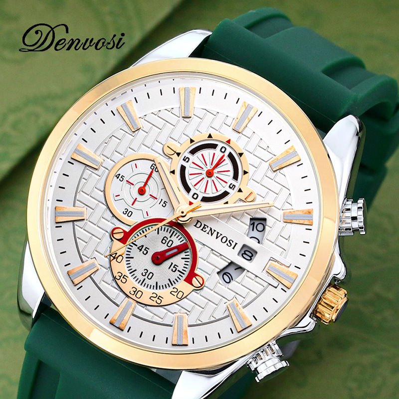 2023 New Hot Selling Danfoss True Three Pin Calendar Wrist Watch Men's Fashion Nightlight Waterproof Men's Business Watch_voghion.com