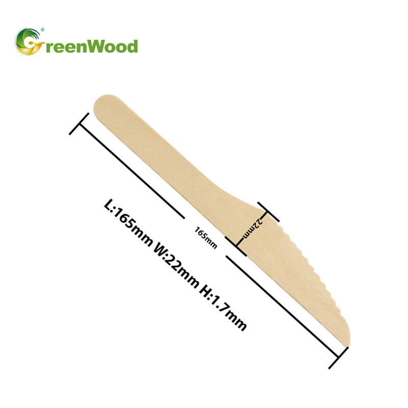 Producción personalizada biodegradable tenedor de madera desechable ecológico cuchara de madera cuchillo de mesa biodegradable cubierta de madera desechable