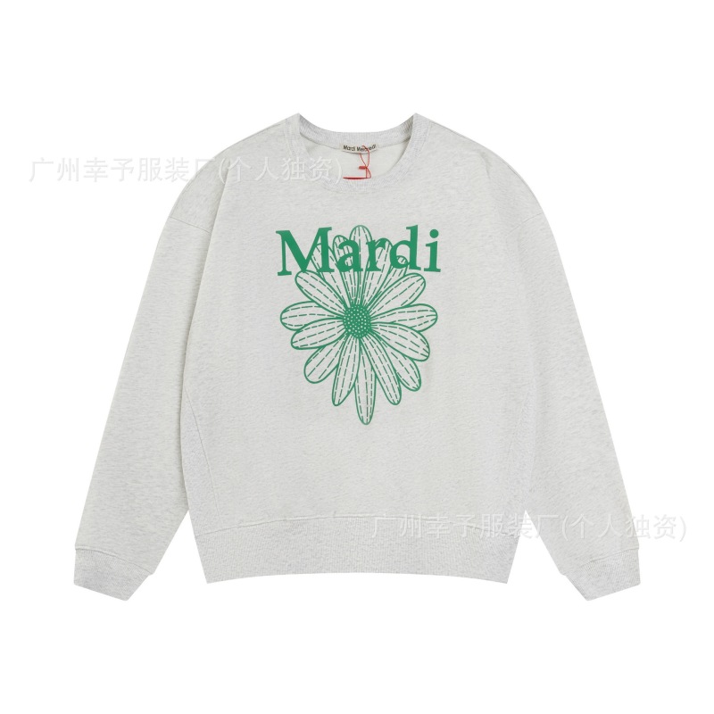 现货潮牌韩国Mardi卫衣金高银同款潮牌小雏菊印花腊肠狗圆领上衣|undefined