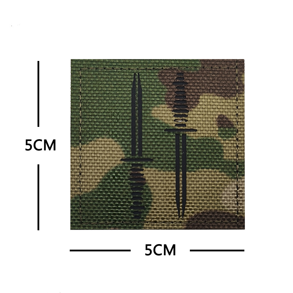 Taizhong en stock reflexión infrarroja animal escorpión Pegasus ratón reflectante Velcro camuflaje cuadrado etiqueta de la insignia