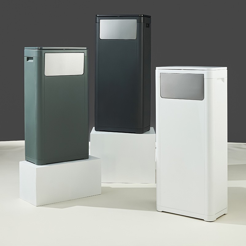Double Open Lid Assembled Trash Bin Household Kitchen Waste Storage Bin Hospital Outdoor Corridor Large Capacity Trash Bin