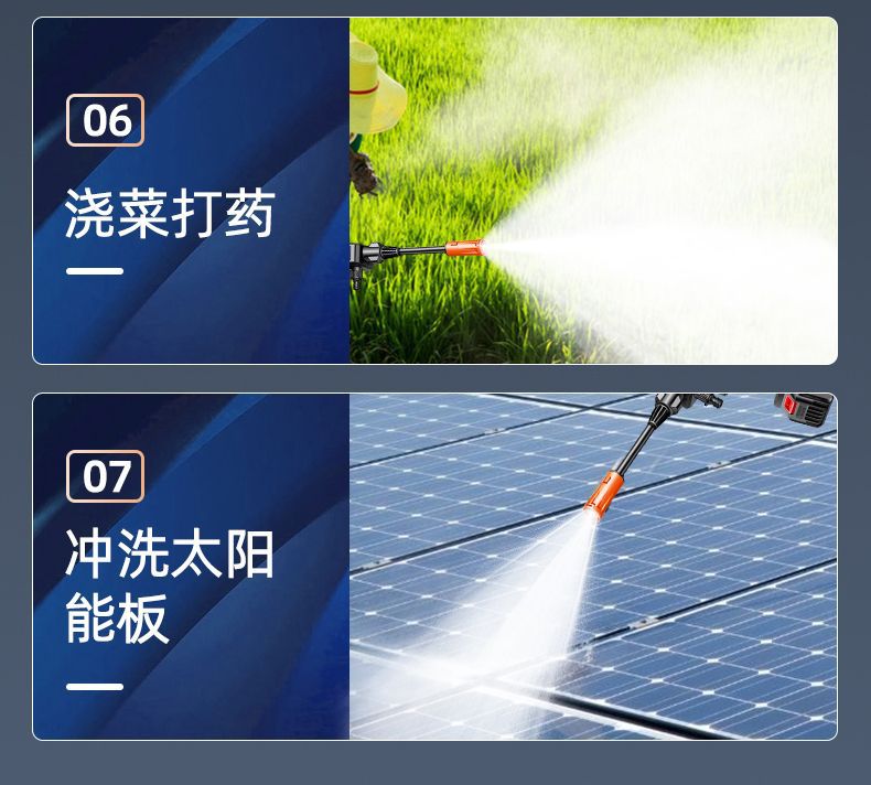 New German Brushless Car Washing Machine, Pressure Water Gun, Lithium Battery, Car Cleaning Spray, Vegetable Watering Spray