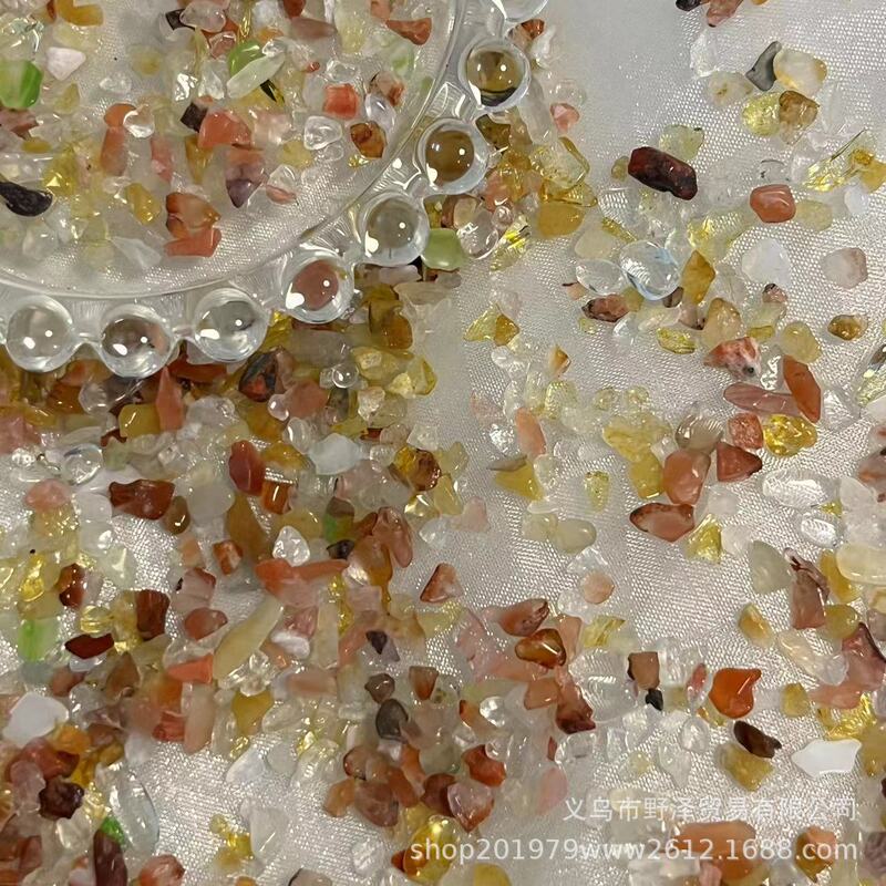 Autumn and Winter reddish brown natural gravel Diy art garbage Journal Gumei manicure niche flow hemp fish tank decorative material