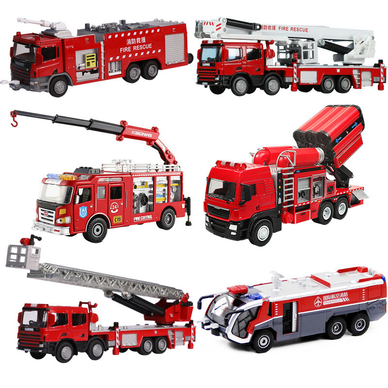 Cross-border best-selling Kaidiwei 625013 alloy model car, engineering vehicle, 1:50 scale, high-pressure water gun fire truck model Cross-border best-selling Kaidiwei 625013 alloy model car, engineering vehicle, 1:50 scale, high-pressure water gun fire truck model