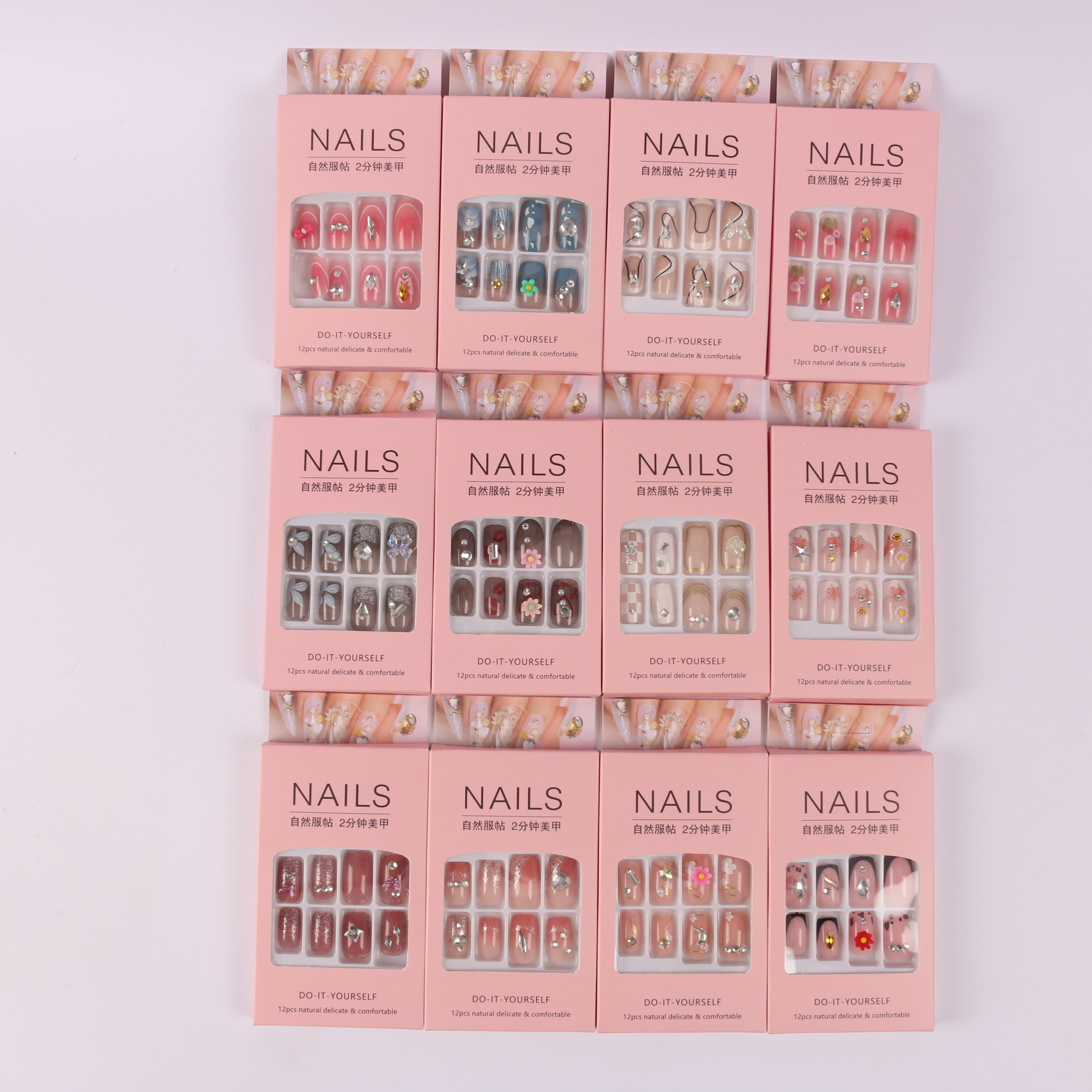 [Fábrica de origen] Uña de desgaste transfronteriza nueva pieza de manicura falsa, productos terminados de pieza de uñas desmontable image 14