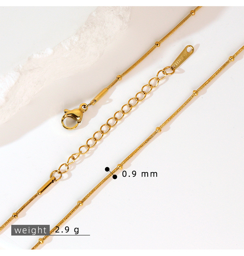 All Seasons Season 10 PCS/Package 304 Stainless Steel Ball Chain Cord In Chain Snake Chain Diameter 2mm Chain Necklace Chain IG Style Geometric