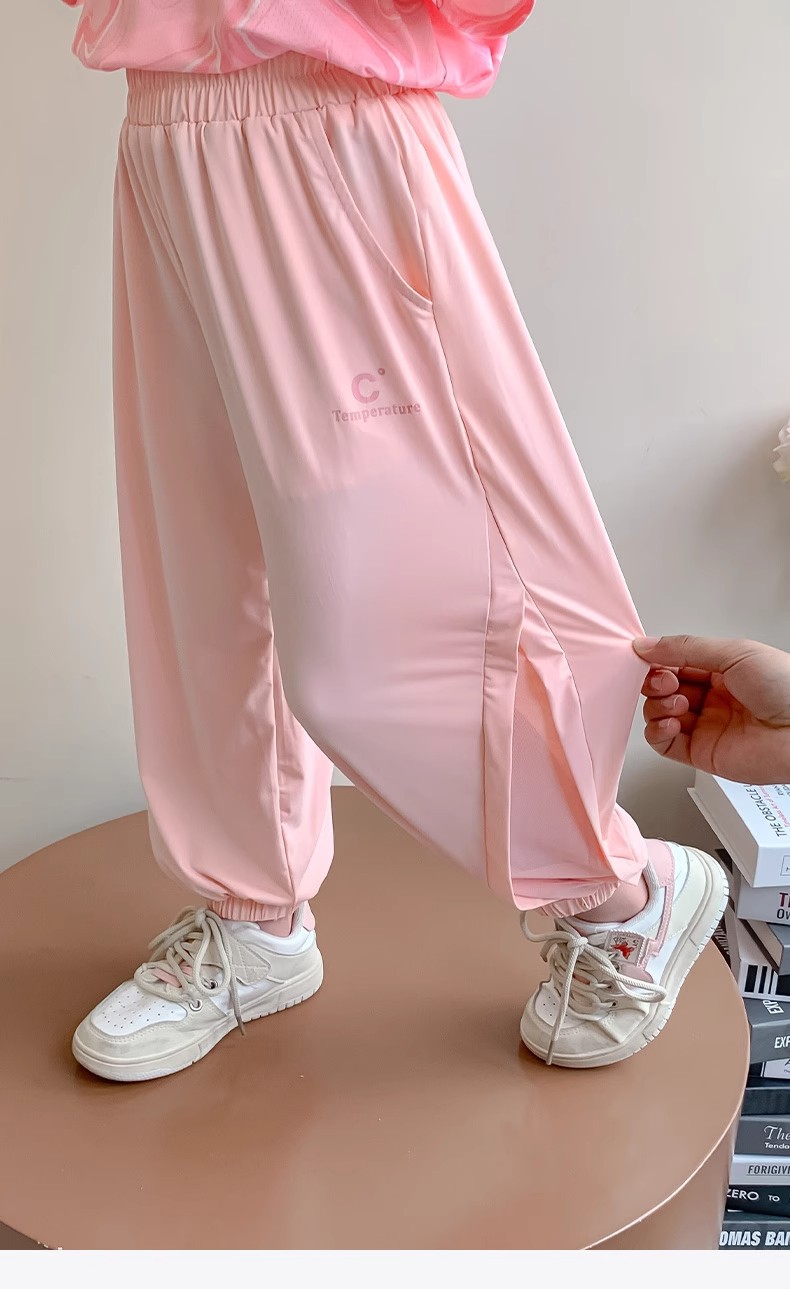 Sommer Mädchen Eisseide 2024 Neue Kleine und Mittlere Größe Mückenresistente Dünne Sonnencreme Schnelltrocknend Kindersport_voghion.com