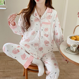 Class a Pure Cotton Maternity Pajamas, Maternity Nursing Wear, 7A Antibacterial Postpartum Clothing, Nursing Clothes, Loungewear, Antibacterial for Breastfeeding Period