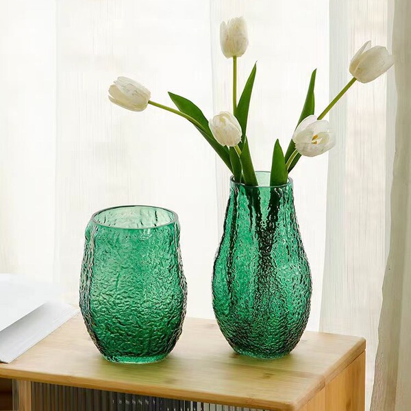 Modern Northern European style simple glass vase transparent water…