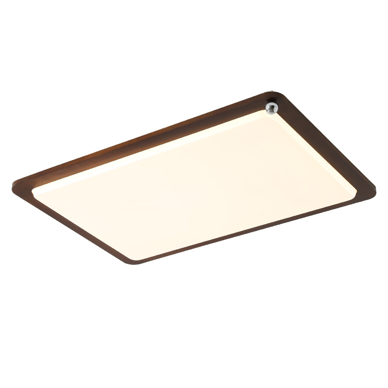 Luz principal de sala de estar de nuez nueva retro china de alto nivel rectangular sensación de vestíbulo de espectro completo 263L
