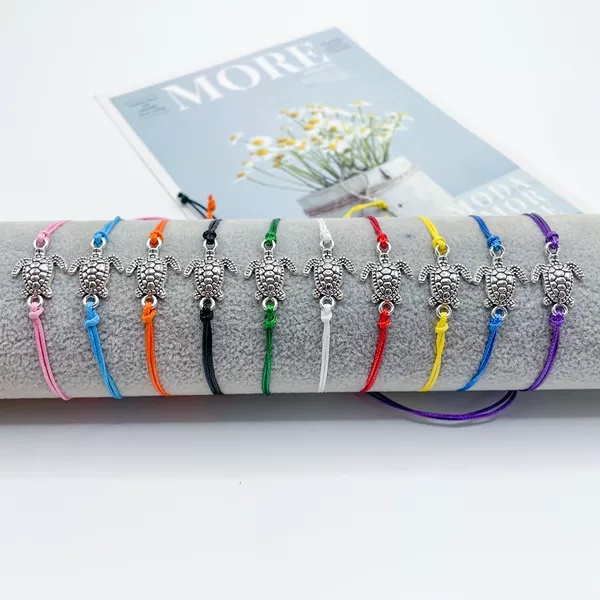 European and American Ocean Wind Beach Surfing Hand Rope Turtle Bohemia Adjustable Hand-woven Adjustable Bracelet