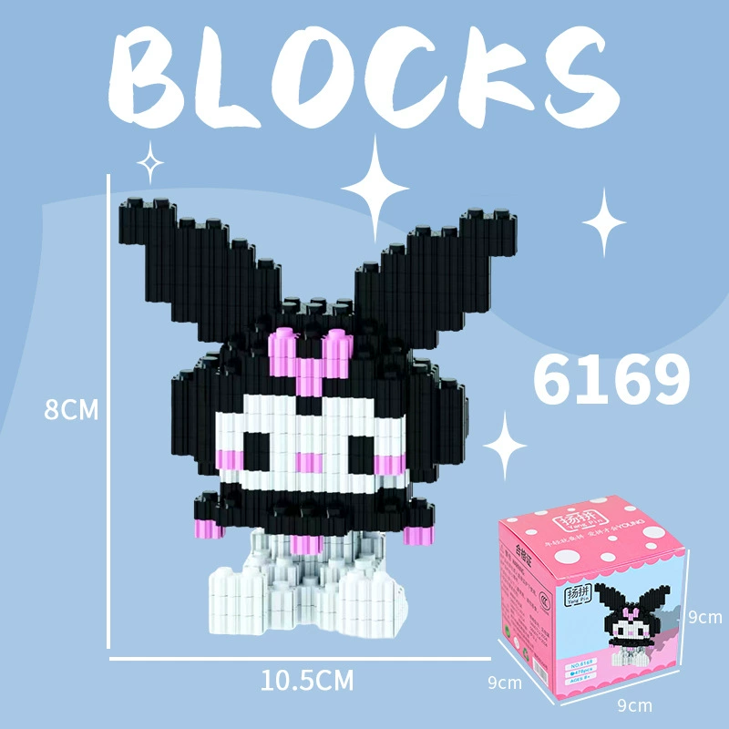 Cartoon Building Block Toy Set, Mini Constructor Doll, 9×9×9 cm, Assorted Character Designs