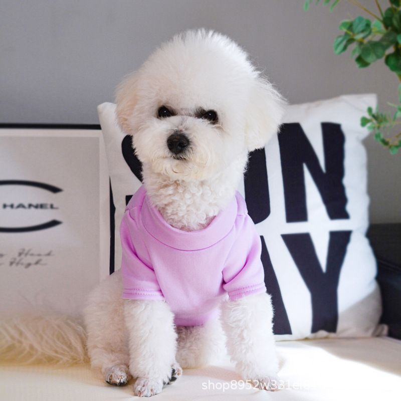 강아지 옷, 봄 여름 얇은 통기성 프린트 스웨트 셔츠, 고양이 옷, 야외 스포츠 테디 코기 애완 동물 용품