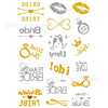 Bride wedding single party tattoo sticker European and American wedding party Team BRide to be be be be bens hot gold sticker