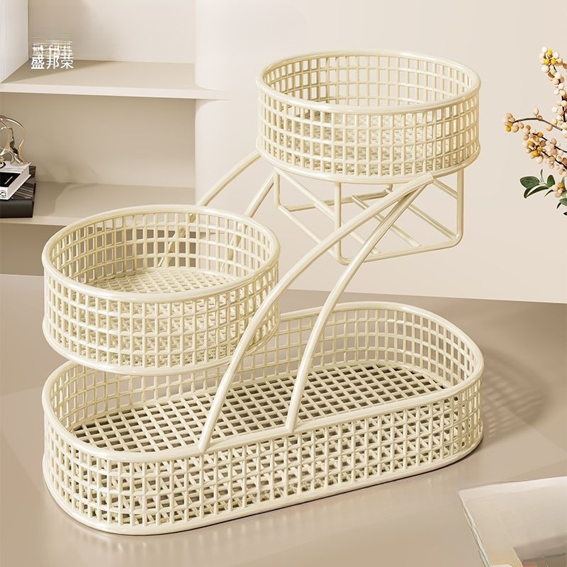 厂家直销水果盘轻奢客厅茶几糖果盘家用2025零食干果收纳盒筐金属