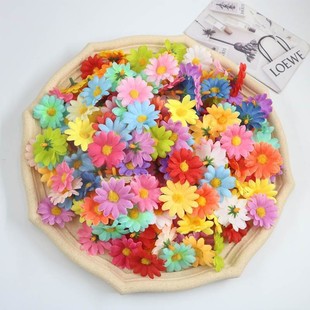 Spot hot sale 4cm color 12 leaf small Daisy sunflower head DIY two layer small chrysanthemum sunflower factory wholesale