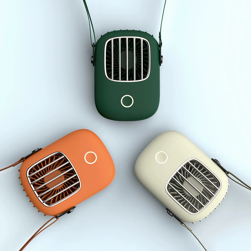 Знание маленький вентилятор шеи ленивый ультра-тихий портативный маленький портативный портативный электрический вентилятор usb зарядный тип