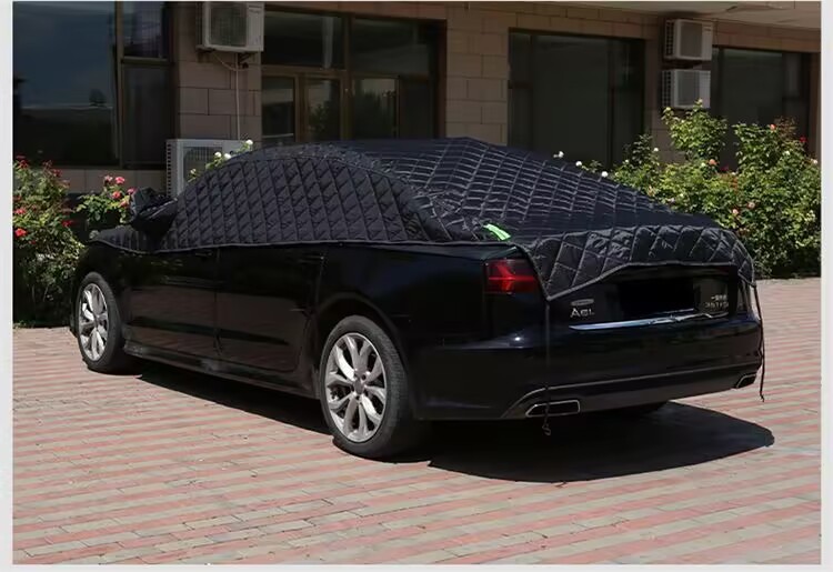 Car Sunshade Half Cover Car Cover Snow and Frost Protection Sun Protection Heat Insulation Rain Protection Sunshade Half Body Car Cover Thickened