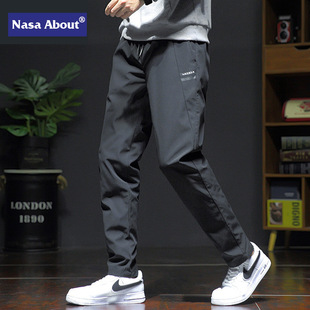 NASA down pants men's winter outdoor windproof casual pants thickened warm outer wear trousers duck down cotton pants men