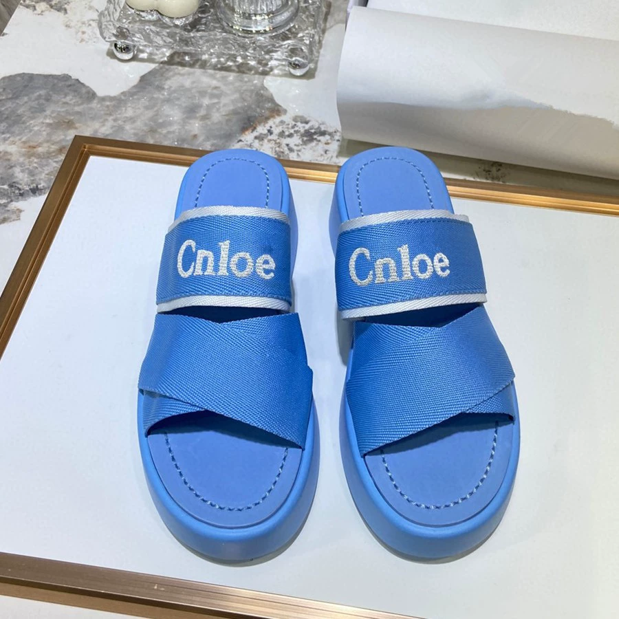 Slippers, summer piercing with letters, beach footwear platform, (Cross-border trading), European style, plus size, with embroidery