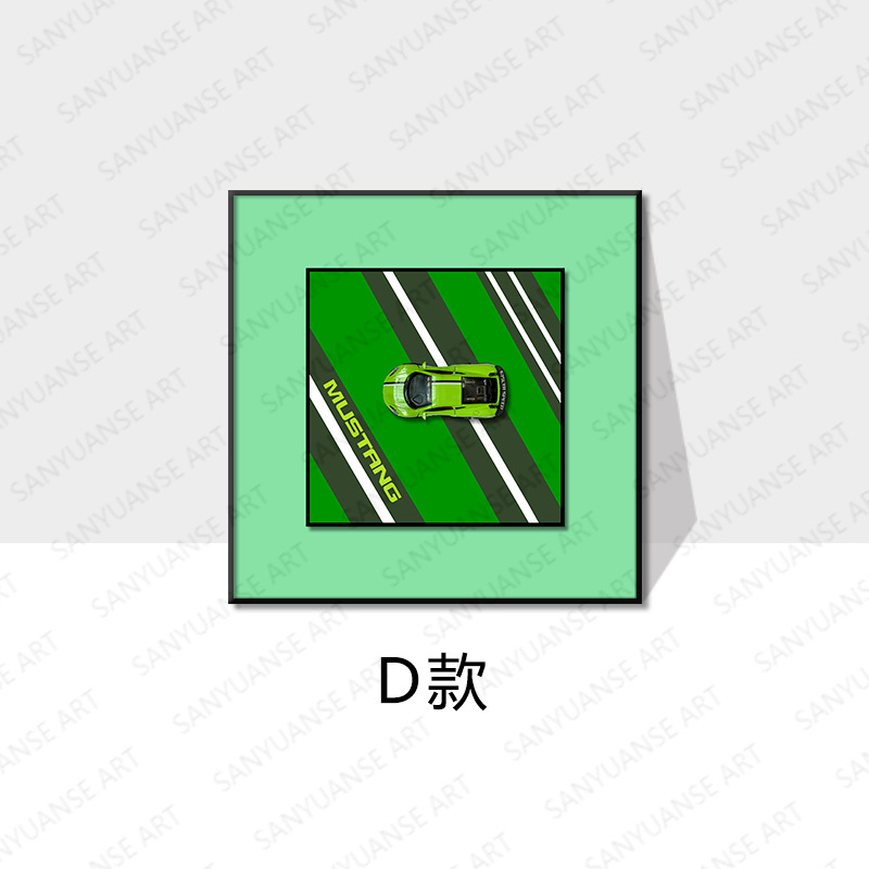 Pintura colgante de coche, aleación, habitación creativa para niños, comercio electrónico transfronterizo, pintura decorativa, dormitorio, modelo de porche, mural