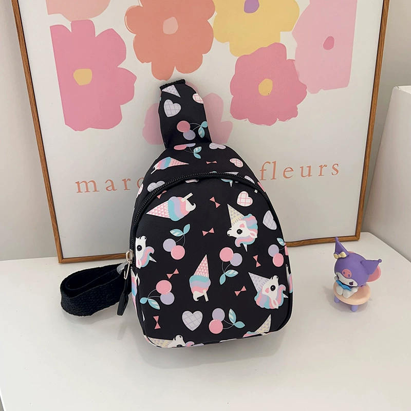Trend cute universal shoulder bag for leisure for early age, cartoon chest bag, trend of season