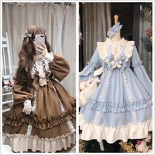 洛麗塔裙子全套日系可愛蘿莉學生洋裝連衣裙秋冬lolita軟妹裙